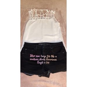 American eagle black Jean shorts size 8